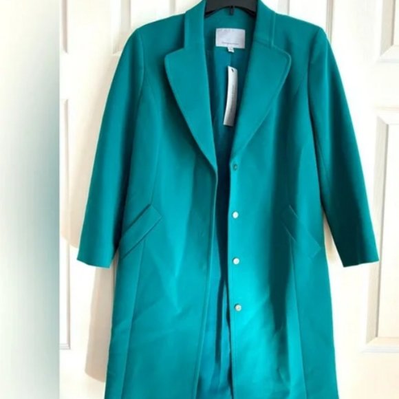 Forest Green tailored long jacket coat Classiques entier by Nordstrom XsP - Picture 1 of 2